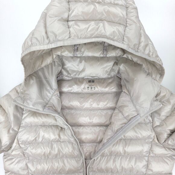 UNIQLO Ultra Light Down Parka Puffer Jacket Quilted Hoodie Shell Gorpcore Silver - Picture 3 of 8